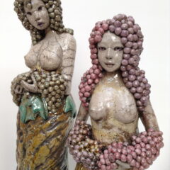 sculpture raku-la vigne abondis-Emmanuelle Not