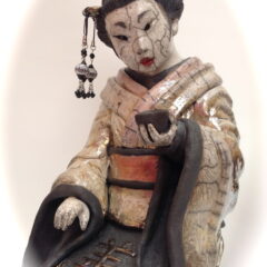sculpture Geisha raku-Emmanuelle Not