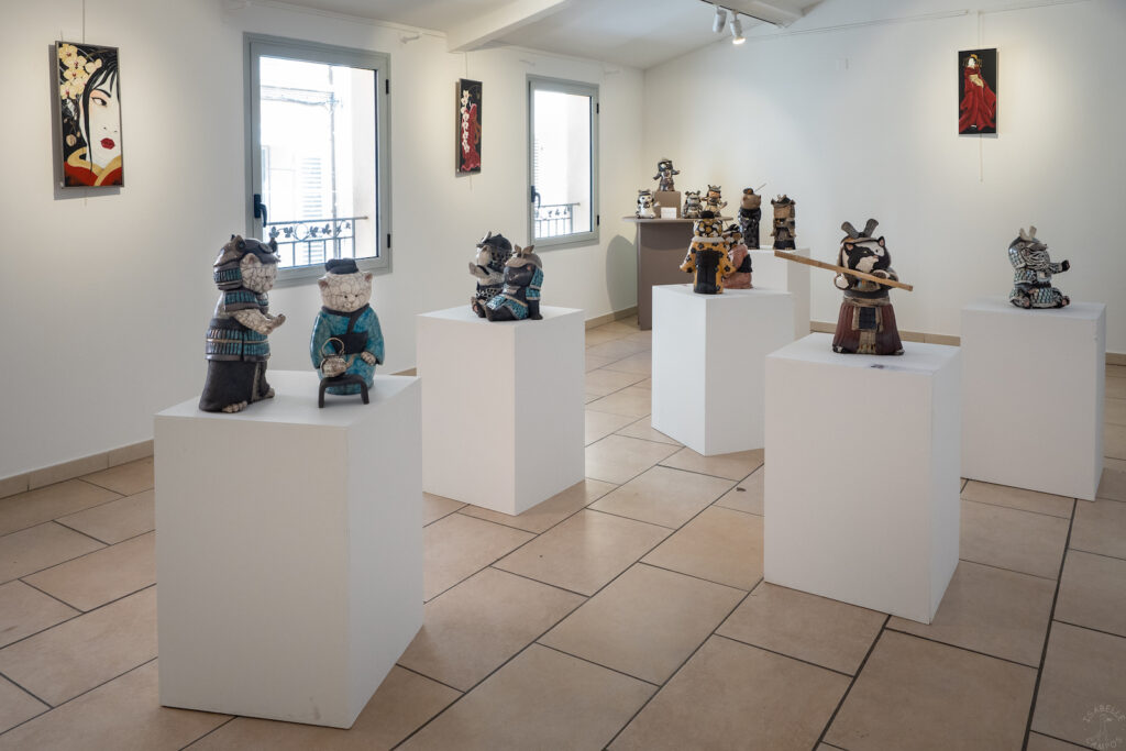 Exposition Sanary - sculptures raku - Emmanuelle Not