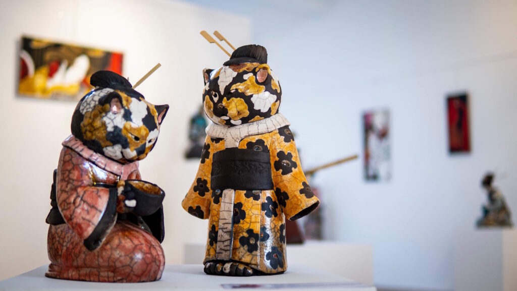Exposition Sanary - Sculptures raku - Emmanuelle Not- photo Valentin Fesquet