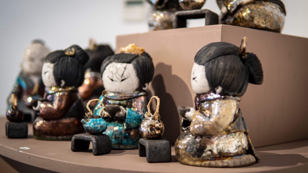 Exposition Sanary - Sculptures raku - Emmanuelle Not- photo Valentin Fesquet
