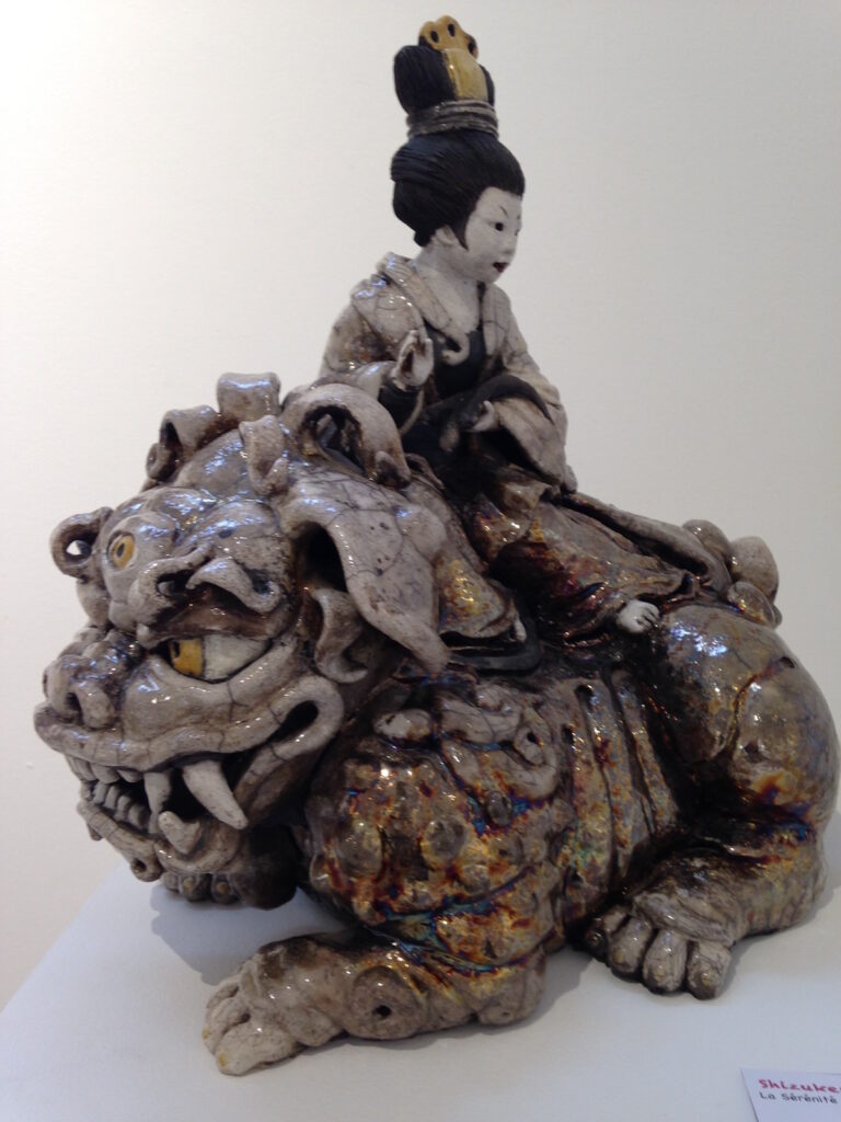 Exposition Sanary - sculptures raku - Emmanuelle Not