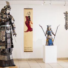 Samouraï - Kunimasa - sculpture raku -Emmanuelle Not