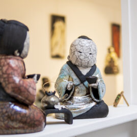 Cérémonie du thé - sculpture raku -Emmanuelle Not