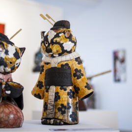 Chamouraï - sculpture raku -Emmanuelle Not