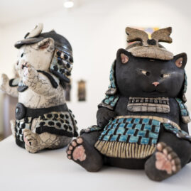 Chamouraï - sculpture raku -Emmanuelle Not