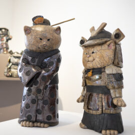 Chamouraï - sculpture raku -Emmanuelle Not